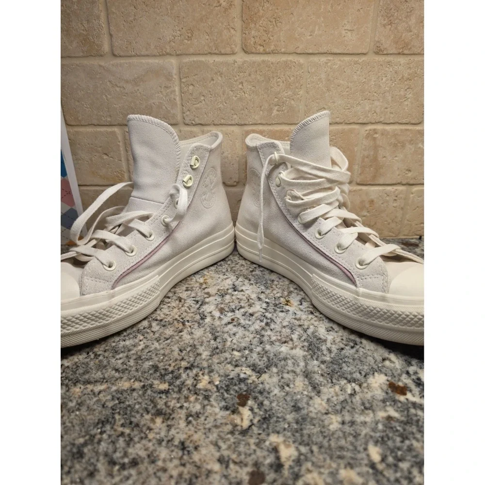 Converse Platform Pink White Women's Size 9 Sneakers Shoes A05962C High Top
